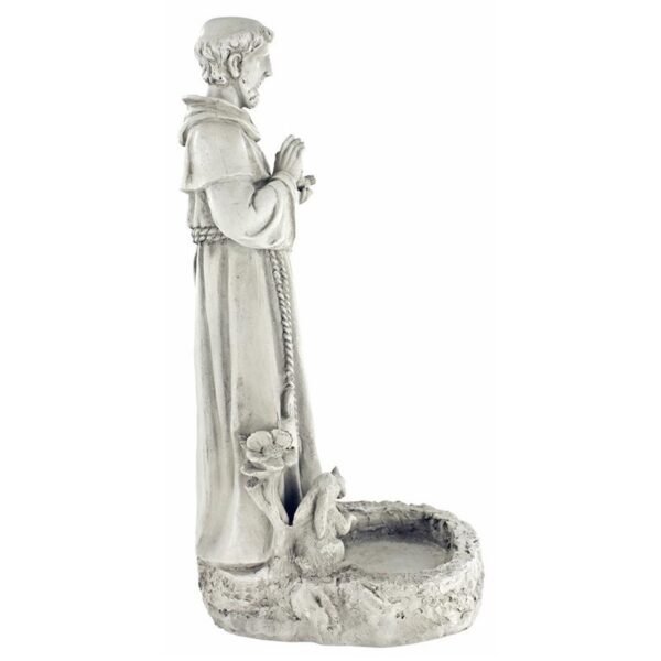 Design Toscano LY78445 7 Inch Saint Francis Reflection Pool Birdbath Statue