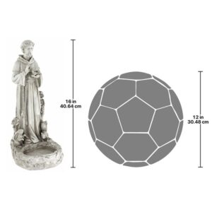 Design Toscano LY78445 7 Inch Saint Francis Reflection Pool Birdbath Statue