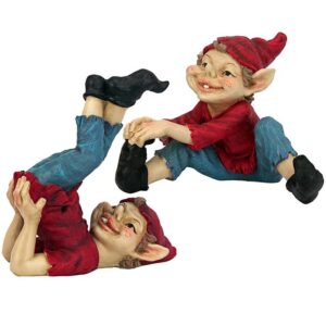 Design Toscano LY959066 9 1/2 Inch Elves, Set of 2