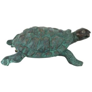 Design Toscano MP364386 7 1/2 Inch Traipsing Turtle Statue - Bronze