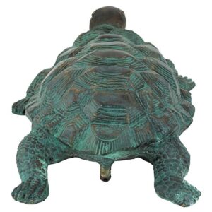 Design Toscano MP364386 7 1/2 Inch Traipsing Turtle Statue - Bronze