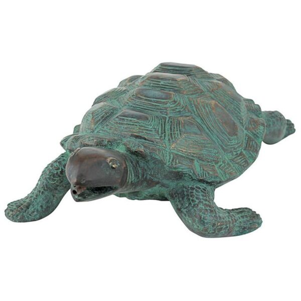 Design Toscano MP364386 7 1/2 Inch Traipsing Turtle Statue - Bronze