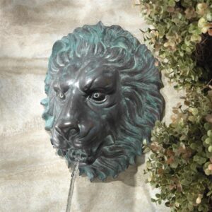 Design Toscano MP61038 11 Inch Florentine Lion Head Plaque - Bronze