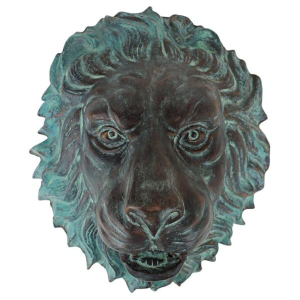 Design Toscano MP61038 11 Inch Florentine Lion Head Plaque - Bronze