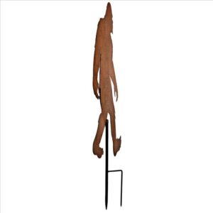 Design Toscano NA118 19 Inch Bigfoot Spotted Metal Silhouette Yeti Garden Stake