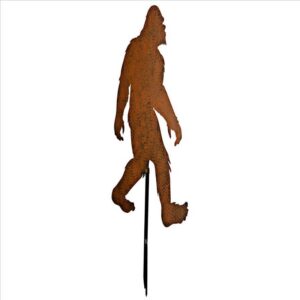 Design Toscano NA118 19 Inch Bigfoot Spotted Metal Silhouette Yeti Garden Stake