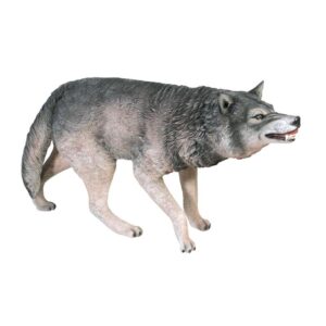 Design Toscano NE100096 50 1/2 Inch Growling Gray Wolf Statue