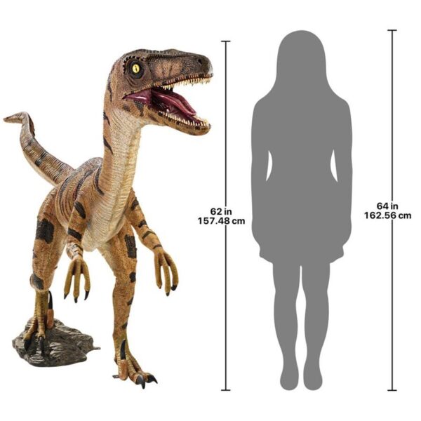 Design Toscano NE110015 106 Inch Velociraptor Dinosaur Statue