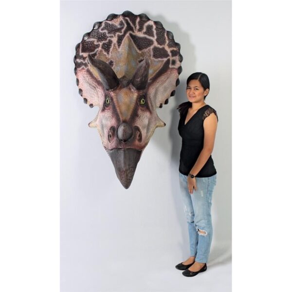 Design Toscano NE110016 35 1/2 Inch Triceratops Dinosaur Wall Trophy