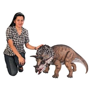 Design Toscano NE110025 40 Inch Triceratops Scaled Dinosaur Statue