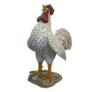 Design Toscano NE110114 53 1/2 Inch Cock A Doodle Doo Giant Rooster Statue