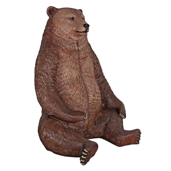 Design Toscano NE130011 66 Inch Sitting Pretty Bear Statue - Brown