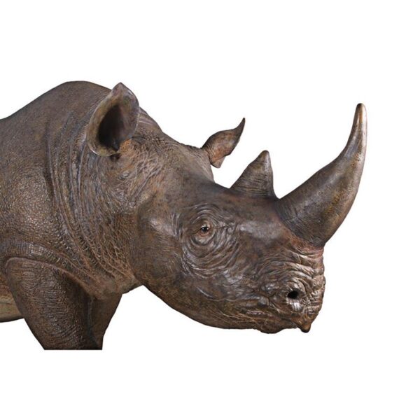 Design Toscano NE140042 125 Inch Life Sized Rhinoceros Statue - Black