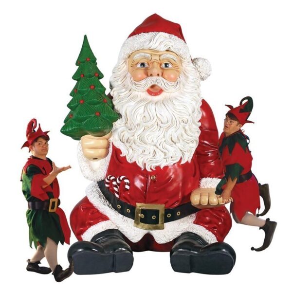 Design Toscano NE140080 61 1/2 Inch Giant Sitting Santa Claus Statue