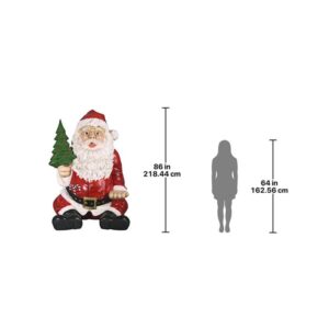 Design Toscano NE140080 61 1/2 Inch Giant Sitting Santa Claus Statue