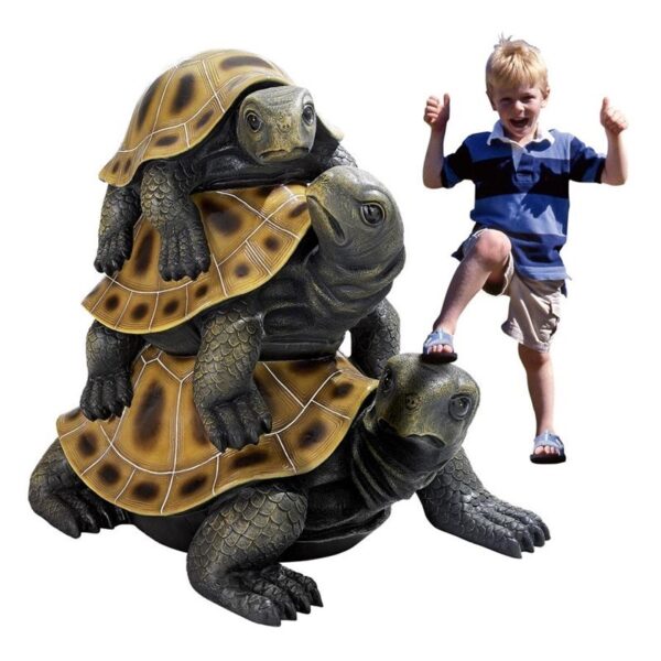 Design Toscano NE150001 46 Inch Giant Threes a Crowd Turtle Statue