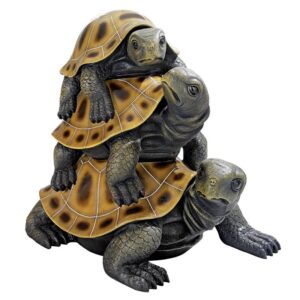 Design Toscano NE150001 46 Inch Giant Threes a Crowd Turtle Statue