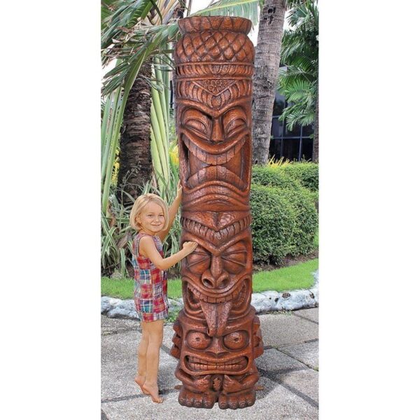 Design Toscano NE150346 22 Inch Grand Island Tiki Totem Statue