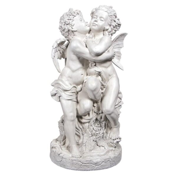 Design Toscano NE160066 18 Inch Bouguereaus First Kiss Angel and Fairy