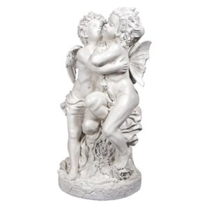 Design Toscano NE160066 18 Inch Bouguereaus First Kiss Angel and Fairy