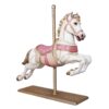 Design Toscano NE1602069 53 1/2 Inch Carousel Horse - White and Pink