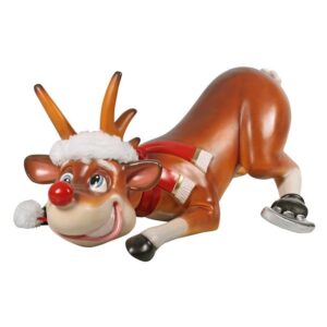 Design Toscano NE170078 38 Inch Funny Reindeer Skating