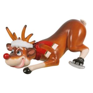 Design Toscano NE170078 38 Inch Funny Reindeer Skating