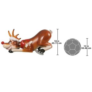 Design Toscano NE170078 38 Inch Funny Reindeer Skating