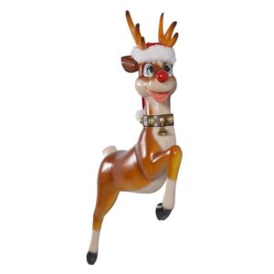 Design Toscano NE170109 40 Inch Santa's Red Nosed Reindeer Wall Sculpture