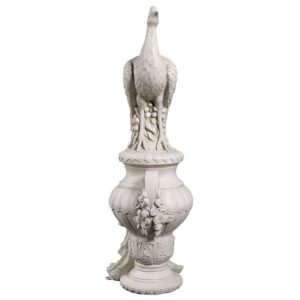 Design Toscano NE180180 21 1/2 Inch Giant Staverden Peacock on Urn