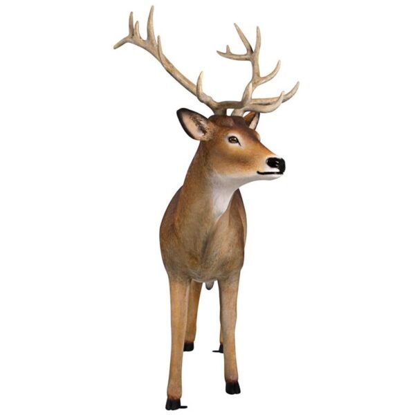 Design Toscano NE190016 66 1/2 Inch Buck White Tailed Deer Statue