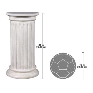 Design Toscano NE200054 16 Inch Roman Doric Column Classical Fluted Plinth, Large