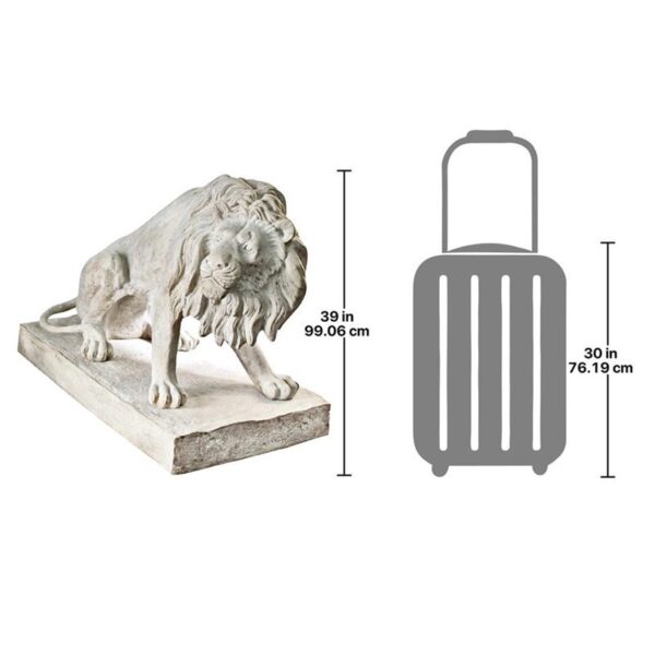 Design Toscano NE203072 52 Inch Kingsbury Garden Lion Looking, Right