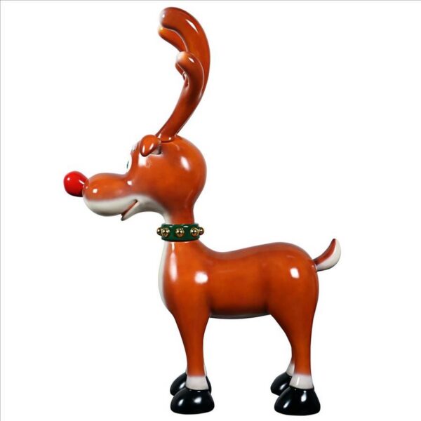 Design Toscano NE210067 42 Inch Jolly Holly, SantaвЂ™s Red-Nosed Christmas Reindeer Statue