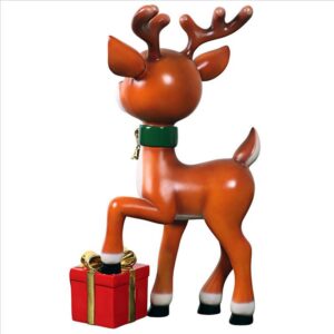 Design Toscano NE210107 20 1/2 Inch Belle, SantaвЂ™s Red-Nosed Christmas Reindeer Statue