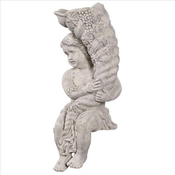 Design Toscano NE210134 13 Inch Baby Zeus Cornucopia Planter Statue