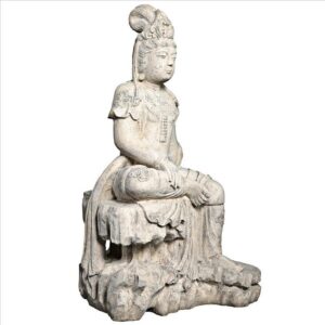 Design Toscano NE210144 20 1/2 Inch The Resting Asian Goddess Guan Yin Garden Statue