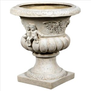 Design Toscano NE210152 22 Inch Grape Harvest Cherub Garden Urn