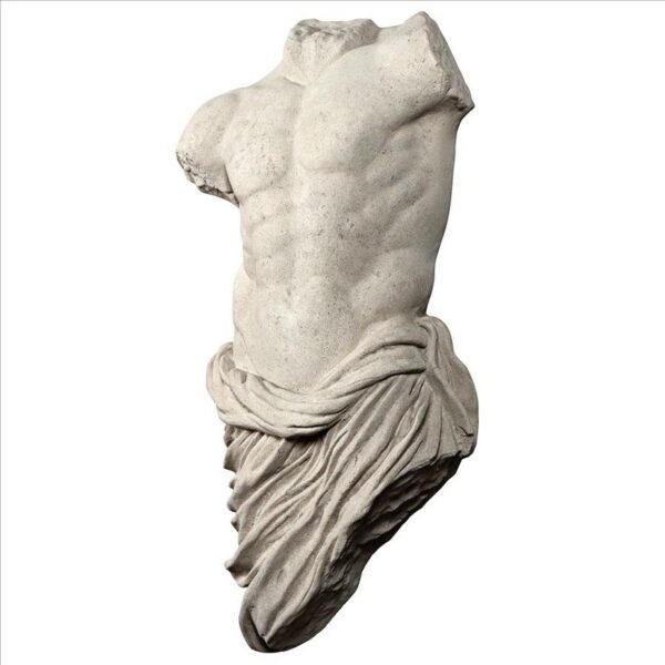 Design Toscano NE210181 17 1/2 Inch Torso Draped Athlete Male Wall Sculpture