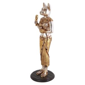 Design Toscano NE23327 12 Inch Standing Bastet with Ankh Statue