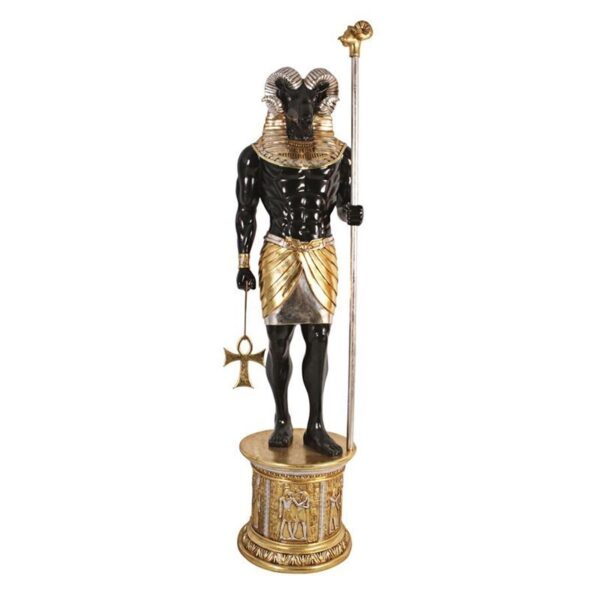 Design Toscano NE23562 26 1/2 Inch Egyptian Grand Ruler Khnum with Mount