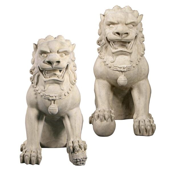 Design Toscano NE519016 44 1/2 Inch Male and Female Foo Dogs