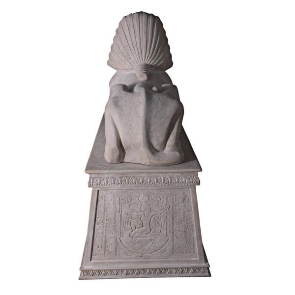 Design Toscano NE68777 87 Inch Grand Stone Sphinx on Plinth