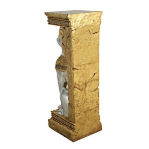 Design Toscano NE75327 14 1/2 Inch Egyptian Cat Goddess Bastet Pedestal