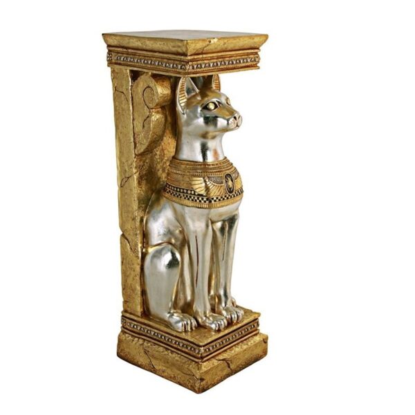 Design Toscano NE75327 14 1/2 Inch Egyptian Cat Goddess Bastet Pedestal