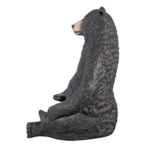 Design Toscano NE867226 66 Inch Sitting Pretty Bear Statue - Black