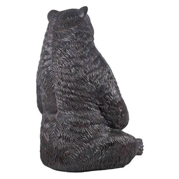 Design Toscano NE867226 66 Inch Sitting Pretty Bear Statue - Black