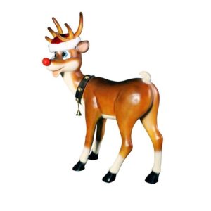 Design Toscano NE90078 36 1/2 Inch Large Standing Red Nosed Reindeer Statue