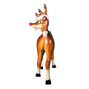 Design Toscano NE90078 36 1/2 Inch Large Standing Red Nosed Reindeer Statue