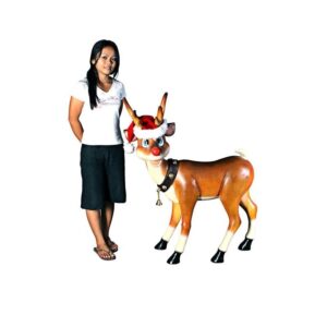 Design Toscano NE90078 36 1/2 Inch Large Standing Red Nosed Reindeer Statue